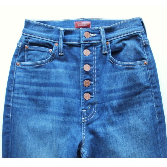 MOTHER The Pixie Rider Ankle Jeans 27” / Size 26 / Taxi! Blue High Rise Denim - Picture 7 of 12
